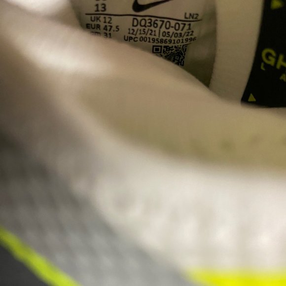 Nike Vapor Edge Pro 360 Football Cleats Grey Volt Men\'s Size 13 DQ3670-071 NEW